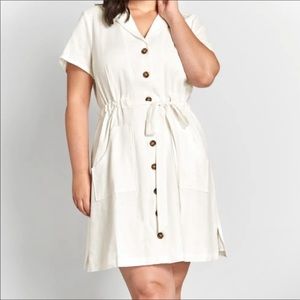 ModCloth Button Down Linen Dress
